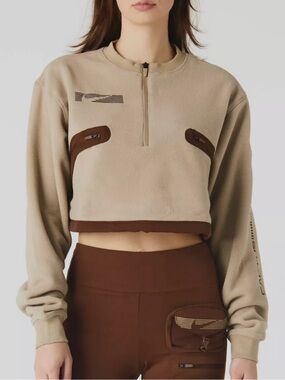 Travis Scott Nike x CACT.US CORP Women's Soft Cropped Pullover Crew Sweatshirt S